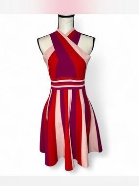 Ted Baker Metropolis Stripe Knit Skater Dress Size 8 US (Ted Baker Size 3)